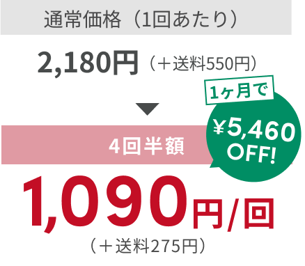 ベーシックプラン 4回半額