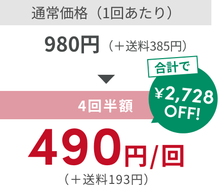 お試しプラン 4回半額