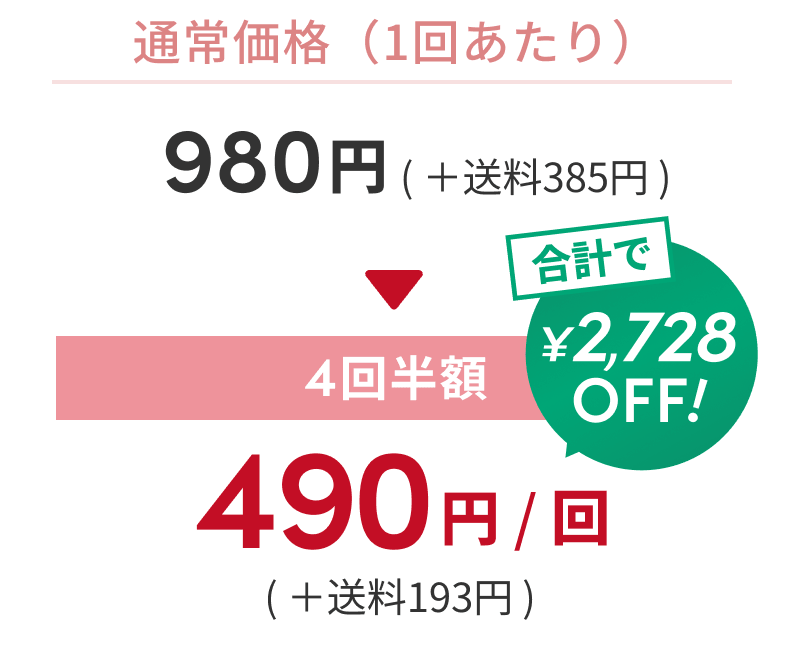 お試しプラン 4回半額
