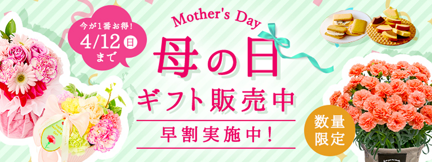 母の日ギフト販売中 4/12まで早割実施中！