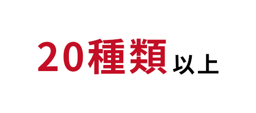 20種類以上