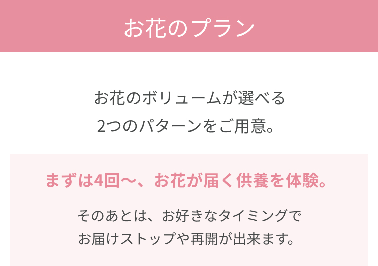 お花のプラン