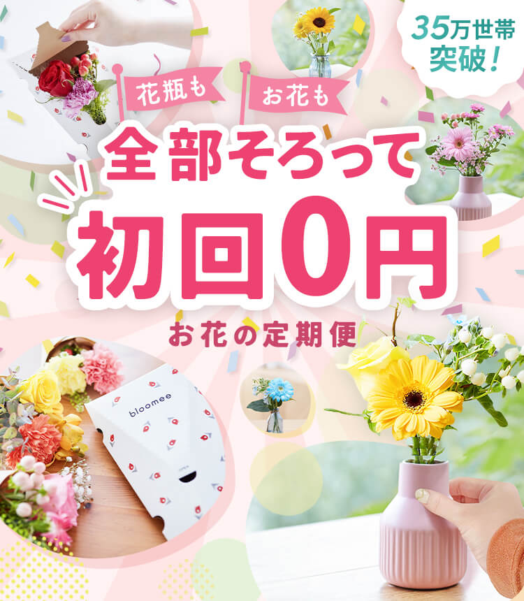 届くたび、元気をもらえる。お花の定期便・サブスク　ブルーミー（bloomee）