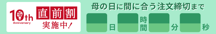 母の日に間に合う注文締切まで